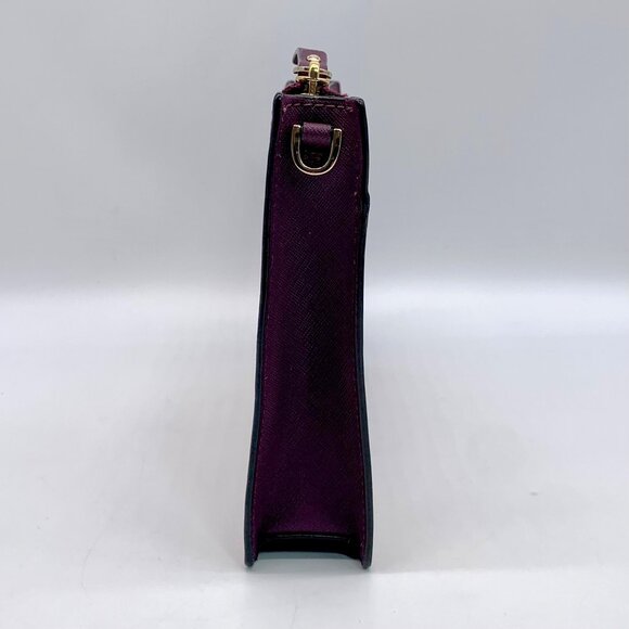 Kate Spade Pink and Maroon Color Block Saffiano Leather Crossbody - Picture 3 of 10